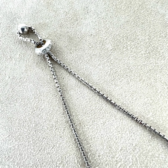 EVIL EYE Dainty 925 Sterling Silver Cz Rhinestone w Enamel Adjustable Bracelet - Picture 12 of 12